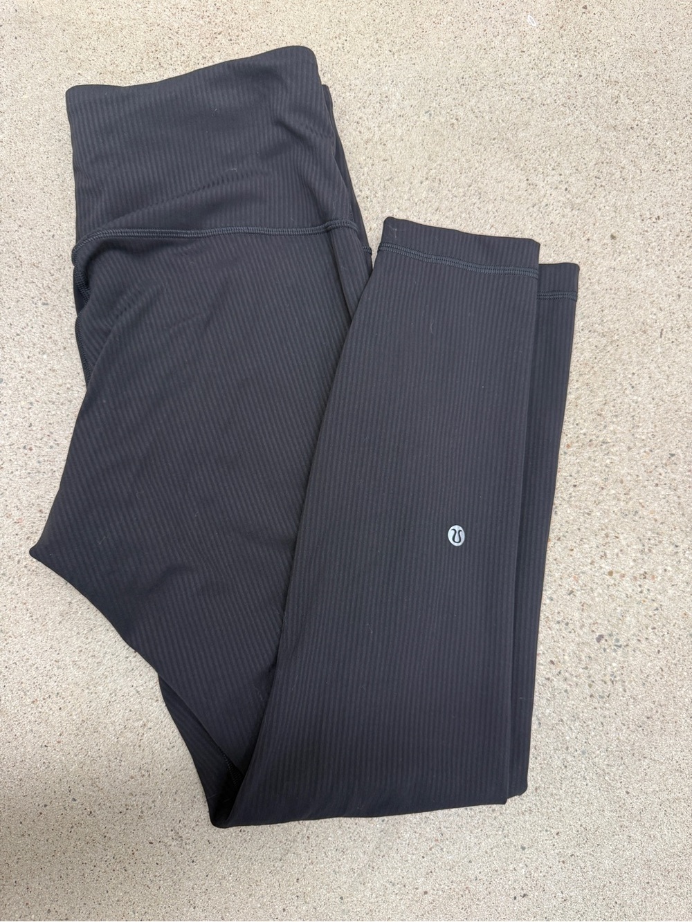 lululemon athletica Black Ribbed High-Rise Kids Leggings